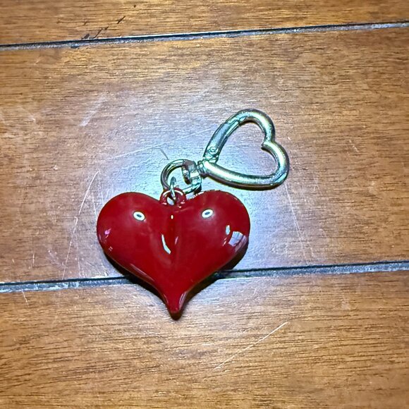 NEW Gorgeous Red Heart Keychain Purse Handbag Charm - Picture 6 of 7